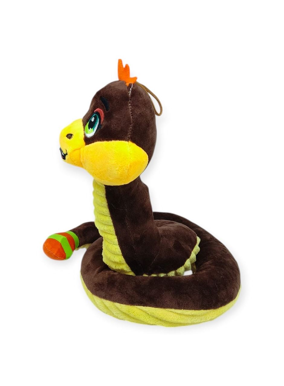 Peluş Sevimli Hayvanlar 35 cm - Kahverengi Çıngıraklı Yılan