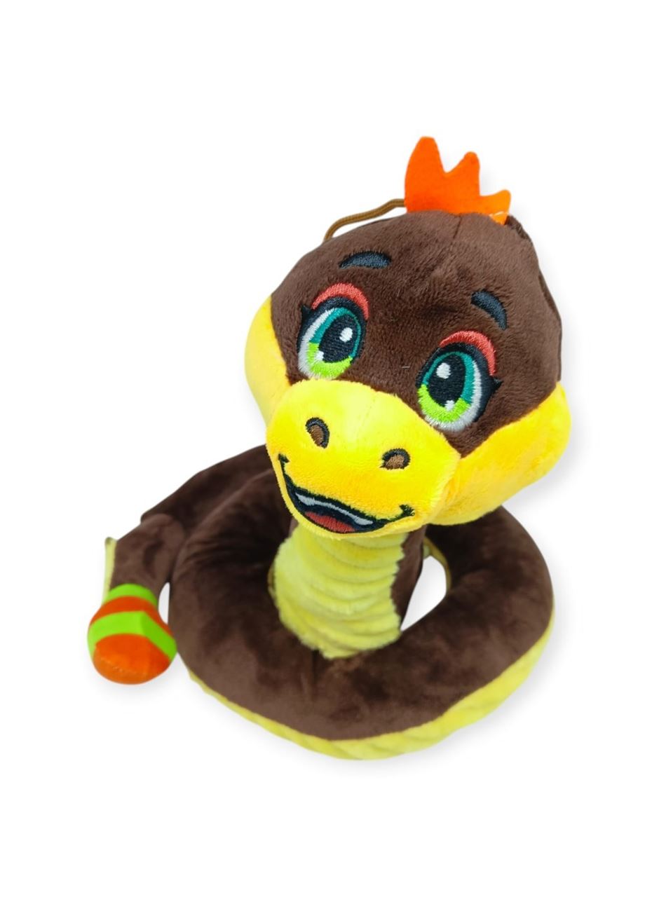 Peluş Sevimli Hayvanlar 35 cm - Kahverengi Çıngıraklı Yılan