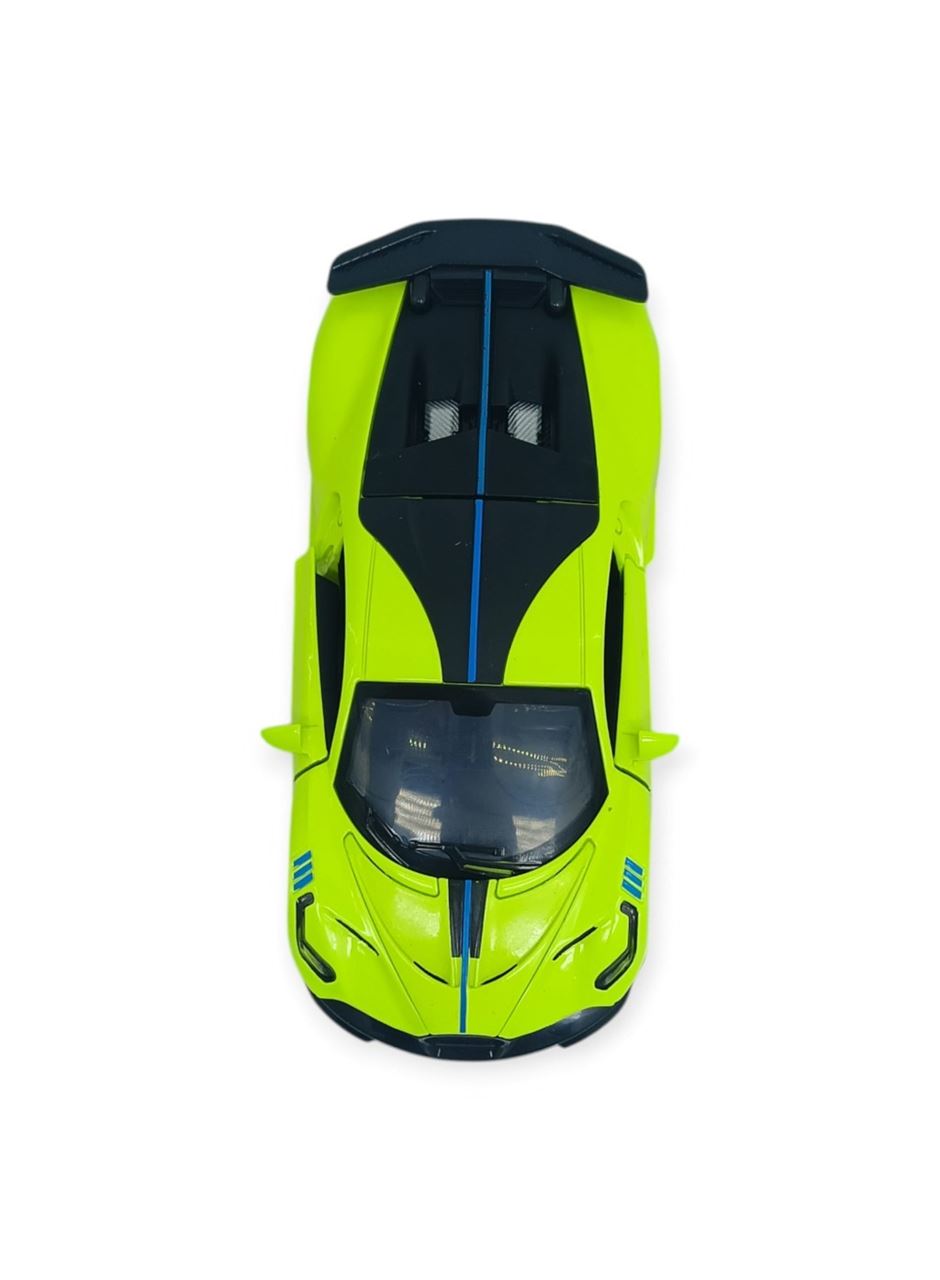 Sesli Işıklı Spor Araba 15 cm - 3241D- Yeşil