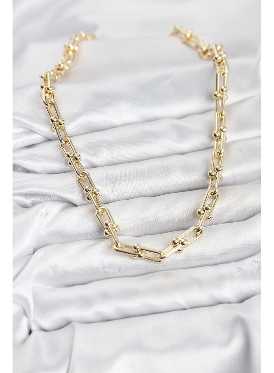 Pirinç Gold Renk Tifani Model Kadın Kolye