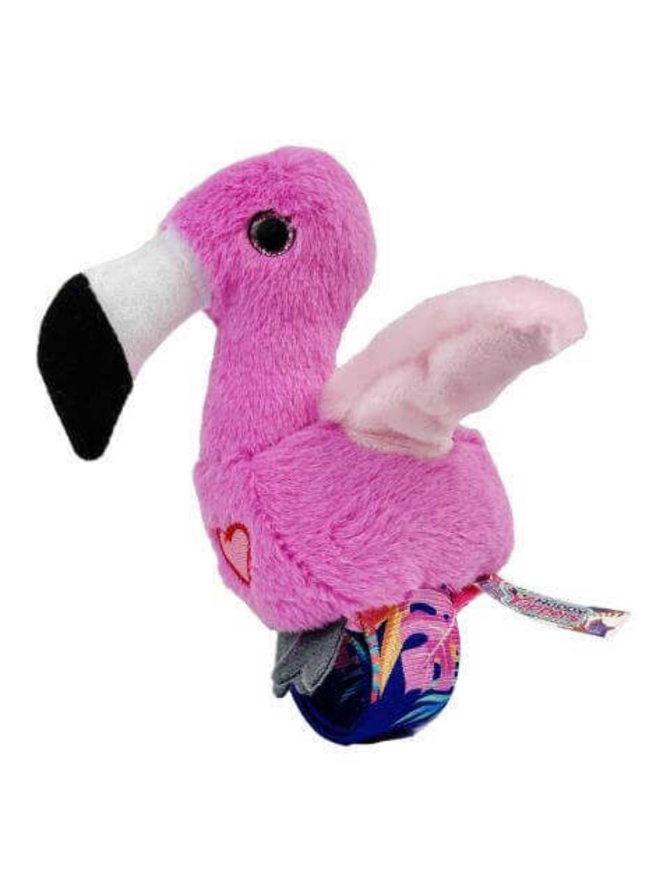 Peluş Ses Tekrarlı Hayvan Bileklik Aksesuar - Pembe Flamingo