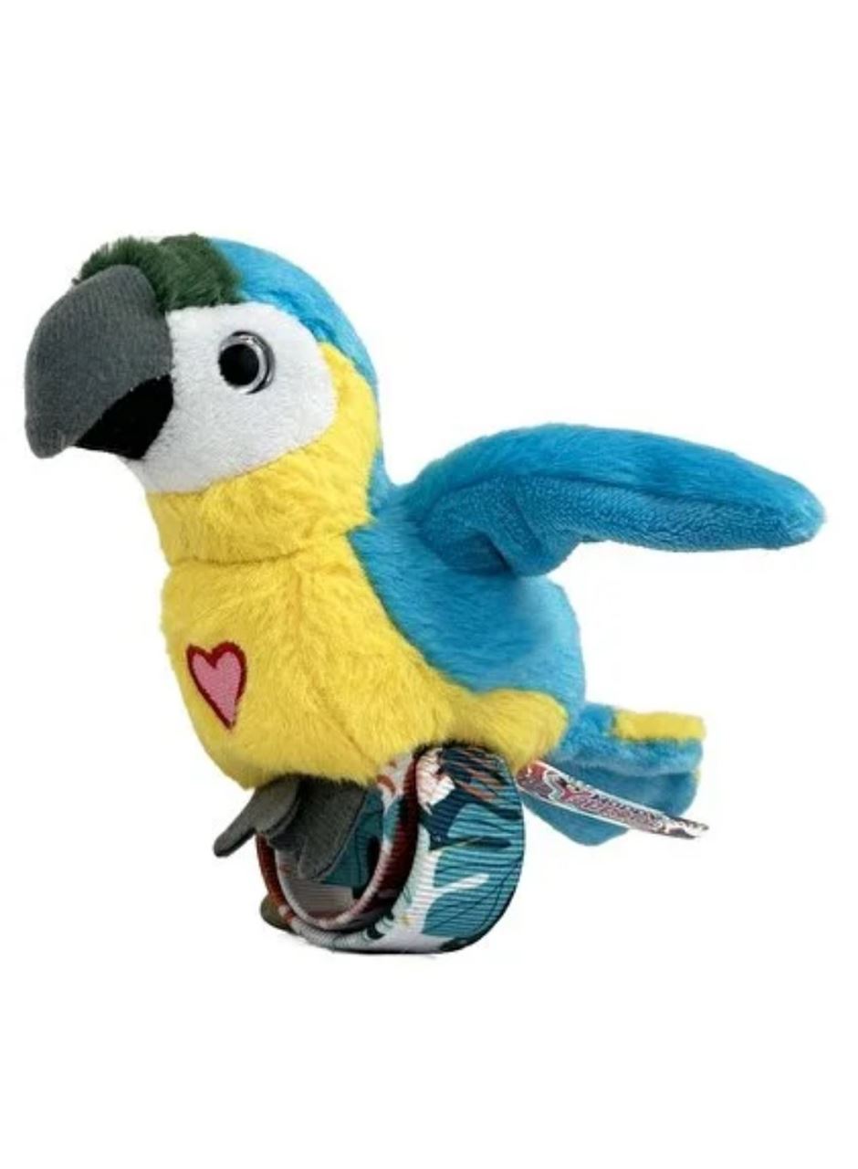 Peluş Ses Tekrarlı Hayvan Bileklik Aksesuar - Sarı Papağan