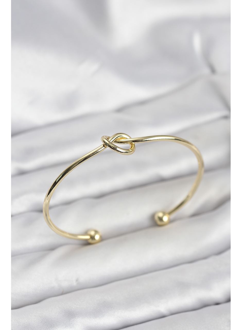 Düğüm Model Pirinç Gold Renk Kadın Bileklik