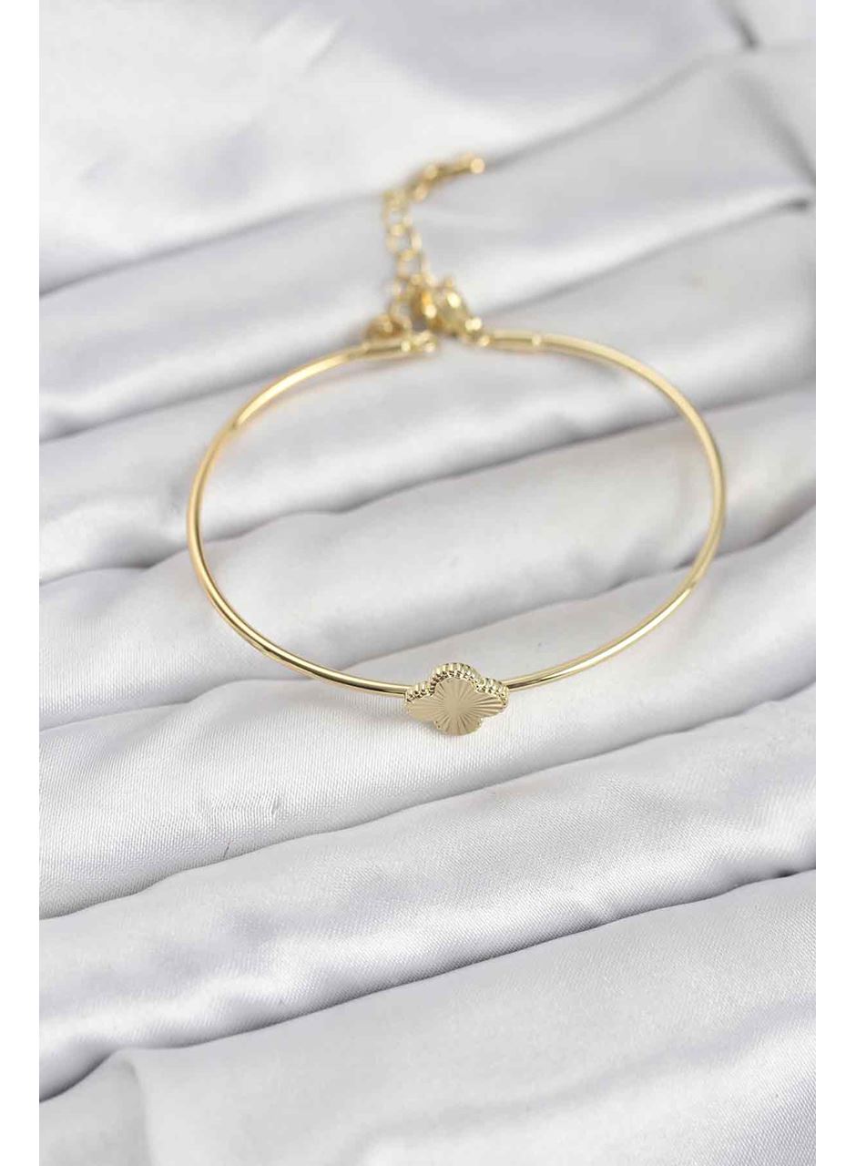 Yonca Model Gold Renk Kadın Bileklik
