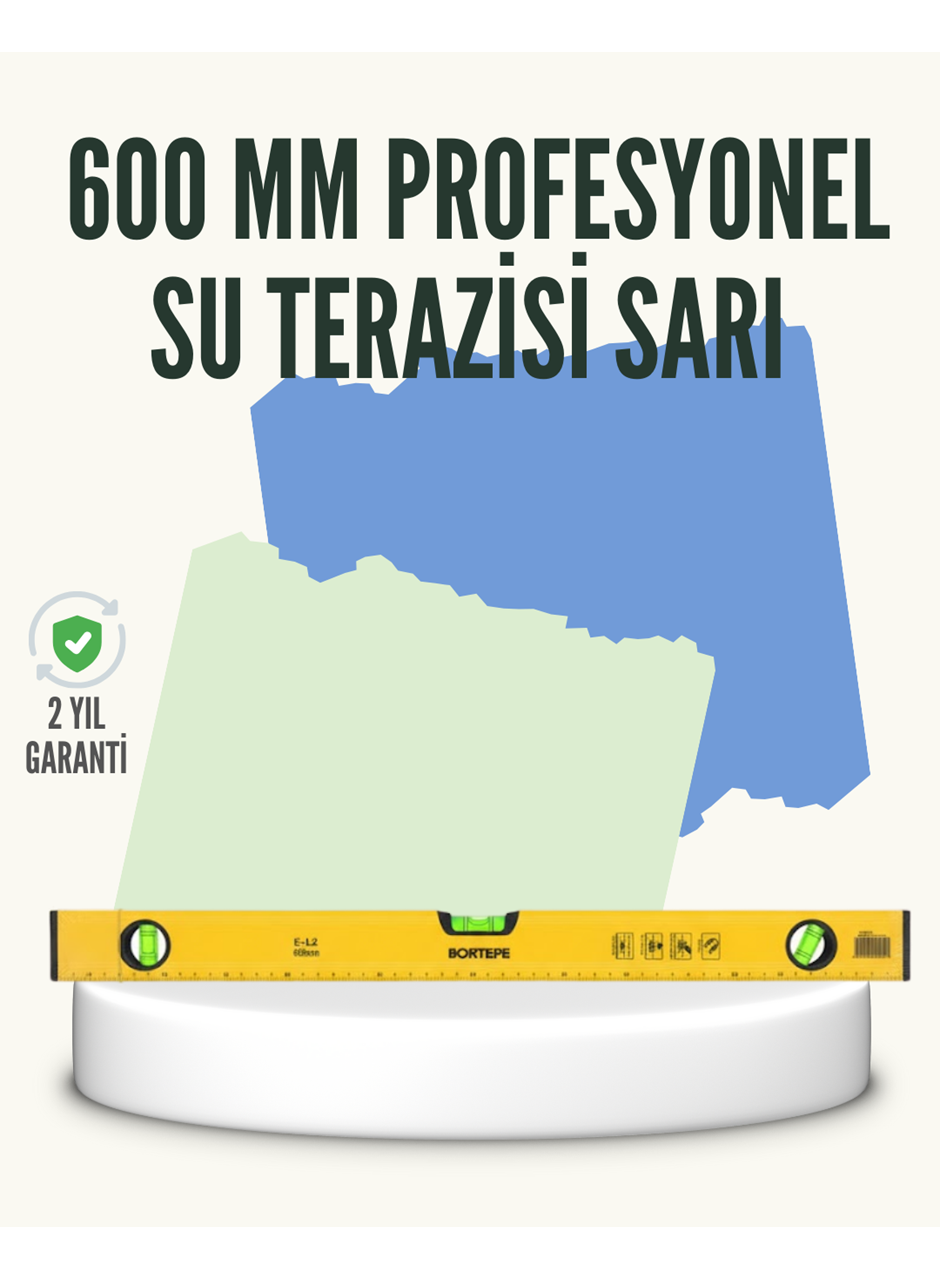 Profesyonel 600 mm Su Terazisi Duvar ve Montaj İşleri İçin