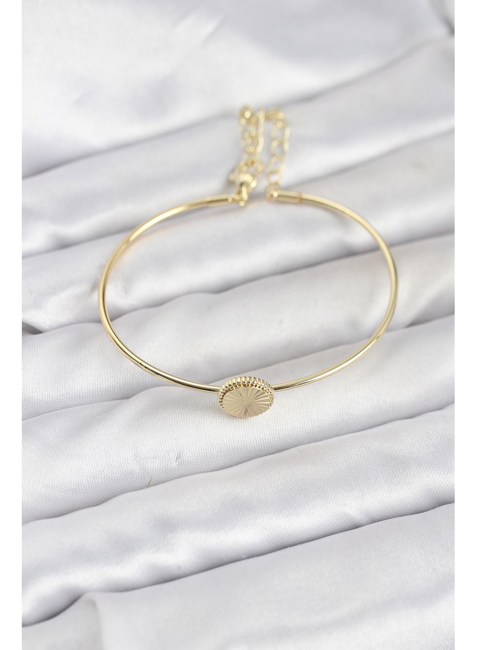 Gold Renk Pirinç Model Kadın Bileklik