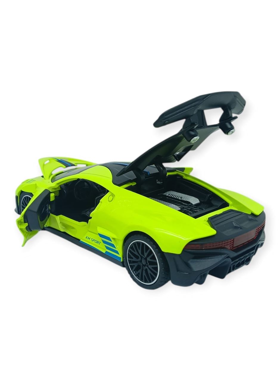 Sesli Işıklı Spor Araba 15 cm - 3241D- Yeşil