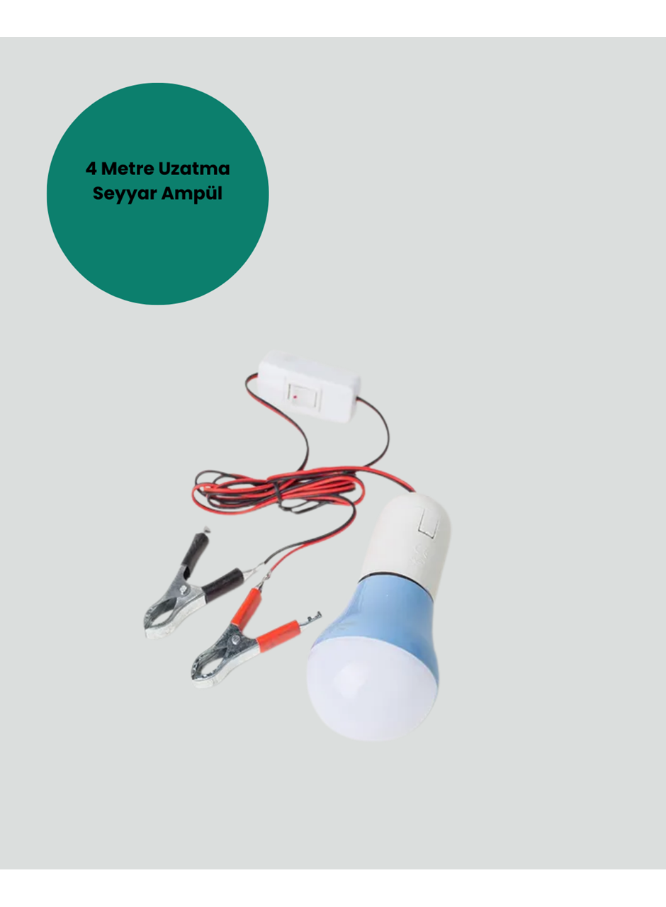 12V LED Ampul Anahtarlı Kablolu Pratik Aydınlatma