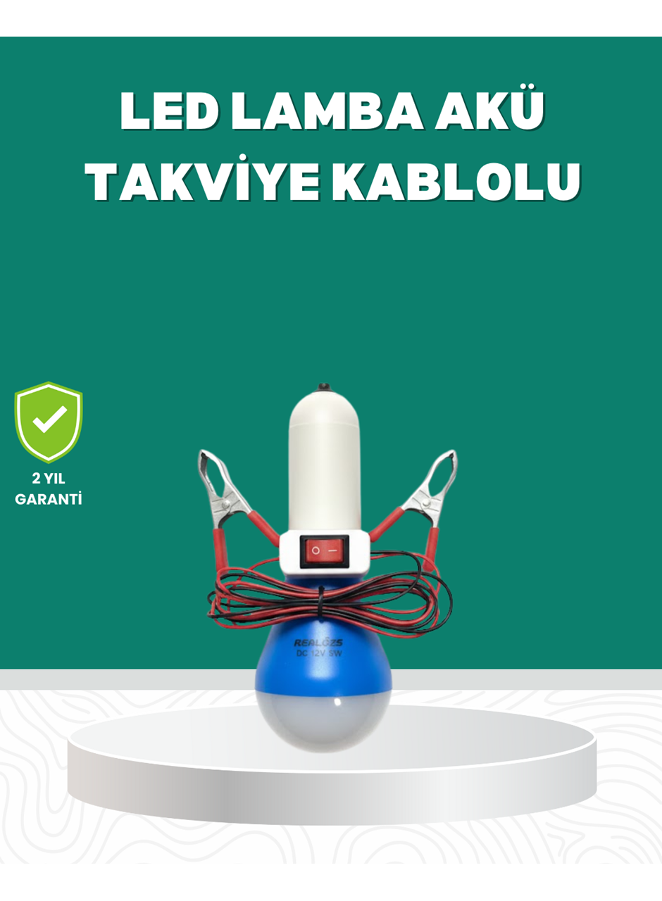 Aküden Çalışan 12V LED Ampul Taşınabilir Kullanım