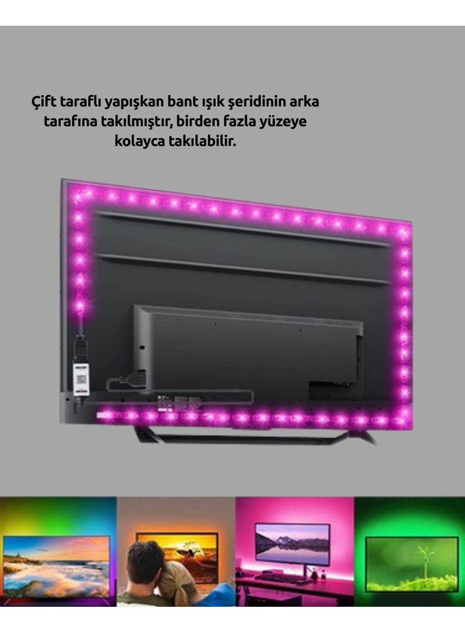 Müzikle Senkronize LED Şerit TV Aydınlatma