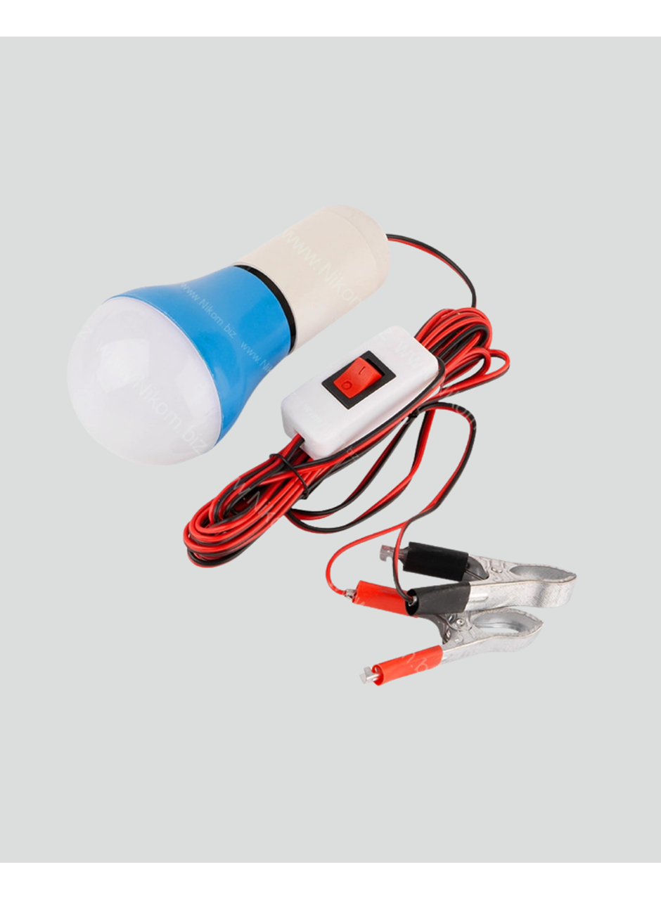 Timsah Kıskaçlı 12V LED Ampul Kamp ve Acil Durum Lambası