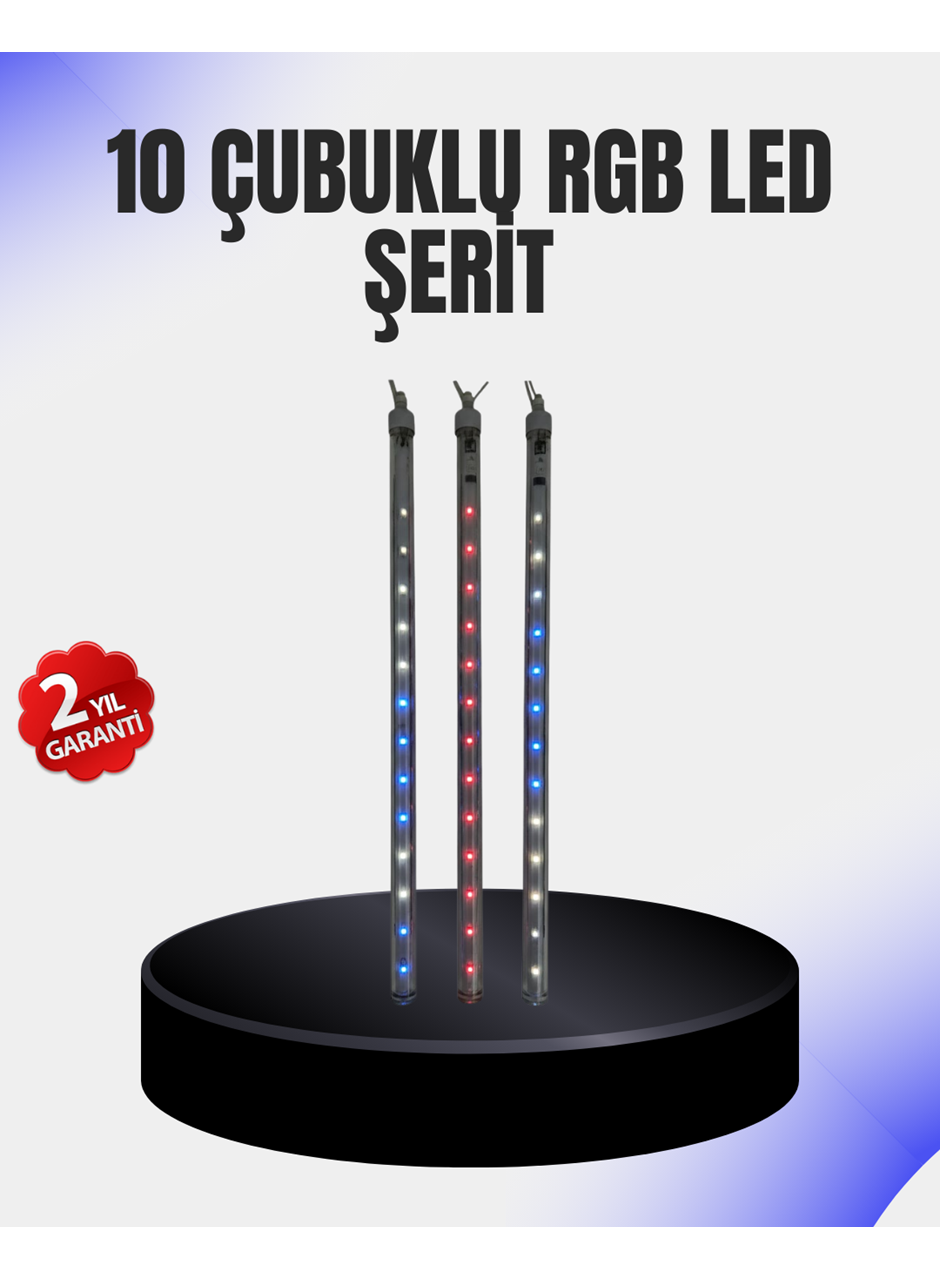 Dekoratif LED Meteor Işık 10’lu Çubuk Seti