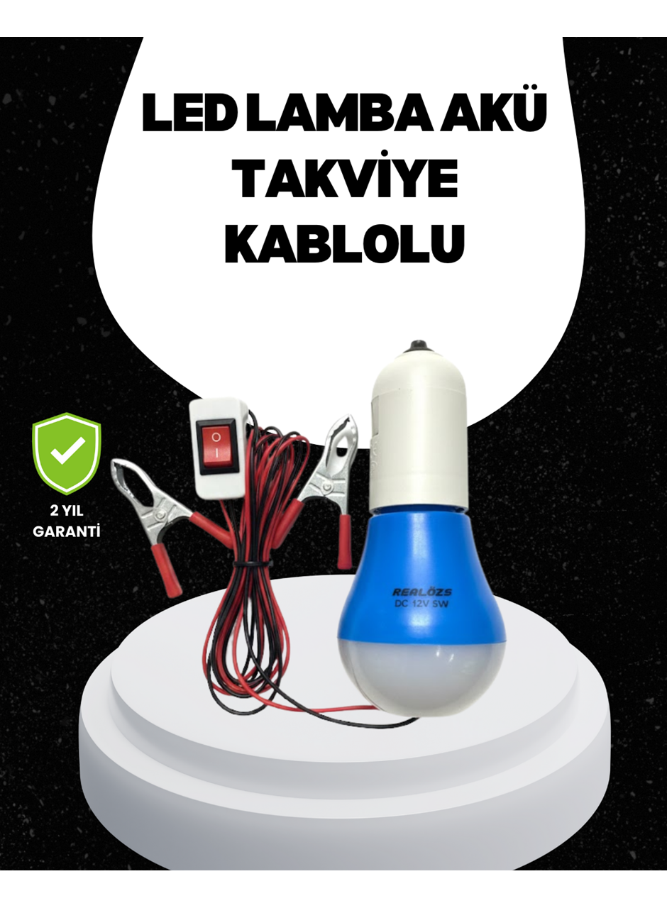 Araç Akü Bağlantılı 12V LED Ampul Pratik Işık Çözümü