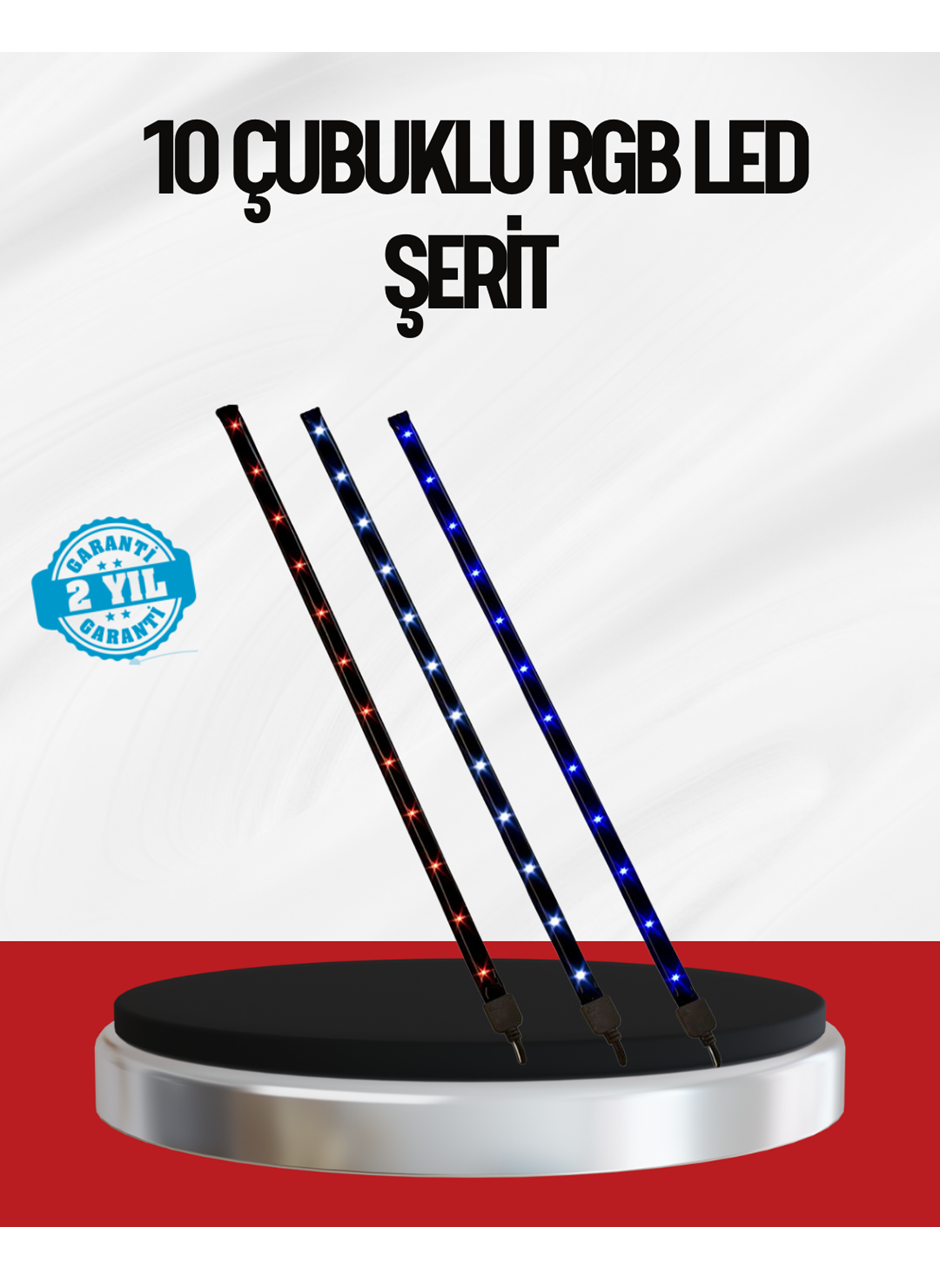 Kayan Yıldız LED Aydınlatma 10 Çubuk Dış Mekan Uyumlu