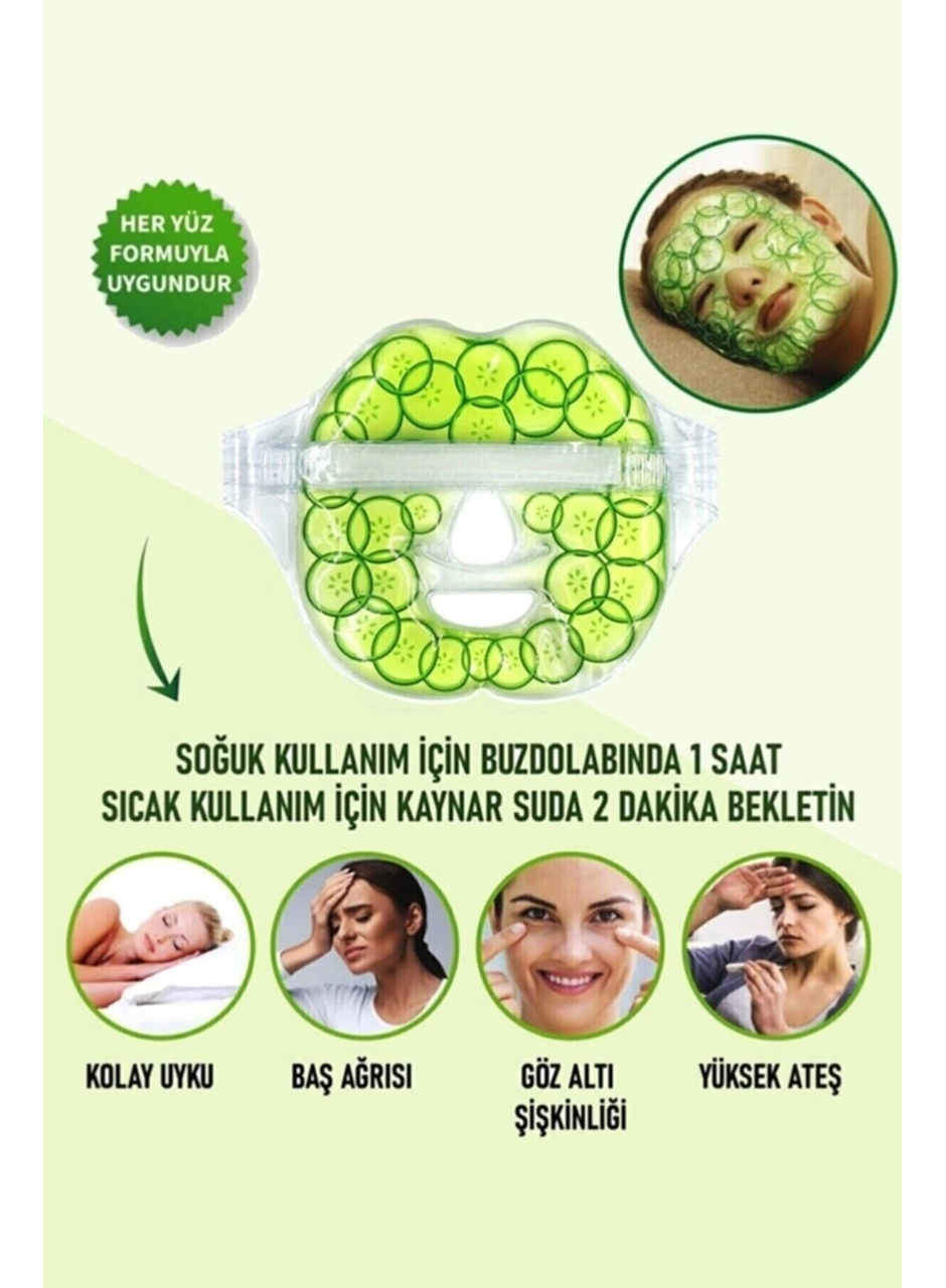 Salatalık Yüz Maske Jel Sıcak Soğuk Kullanım Rahatlatıcı (