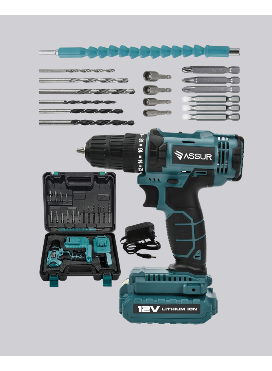 18 Parça Profesyonel Şarjlı Matkap Vidalama