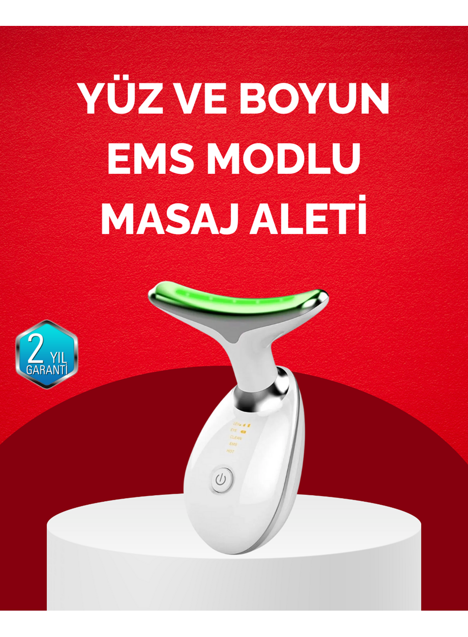 USB Şarjlı LED Işık Terapili Yüz Boyun Bakım Cihazı