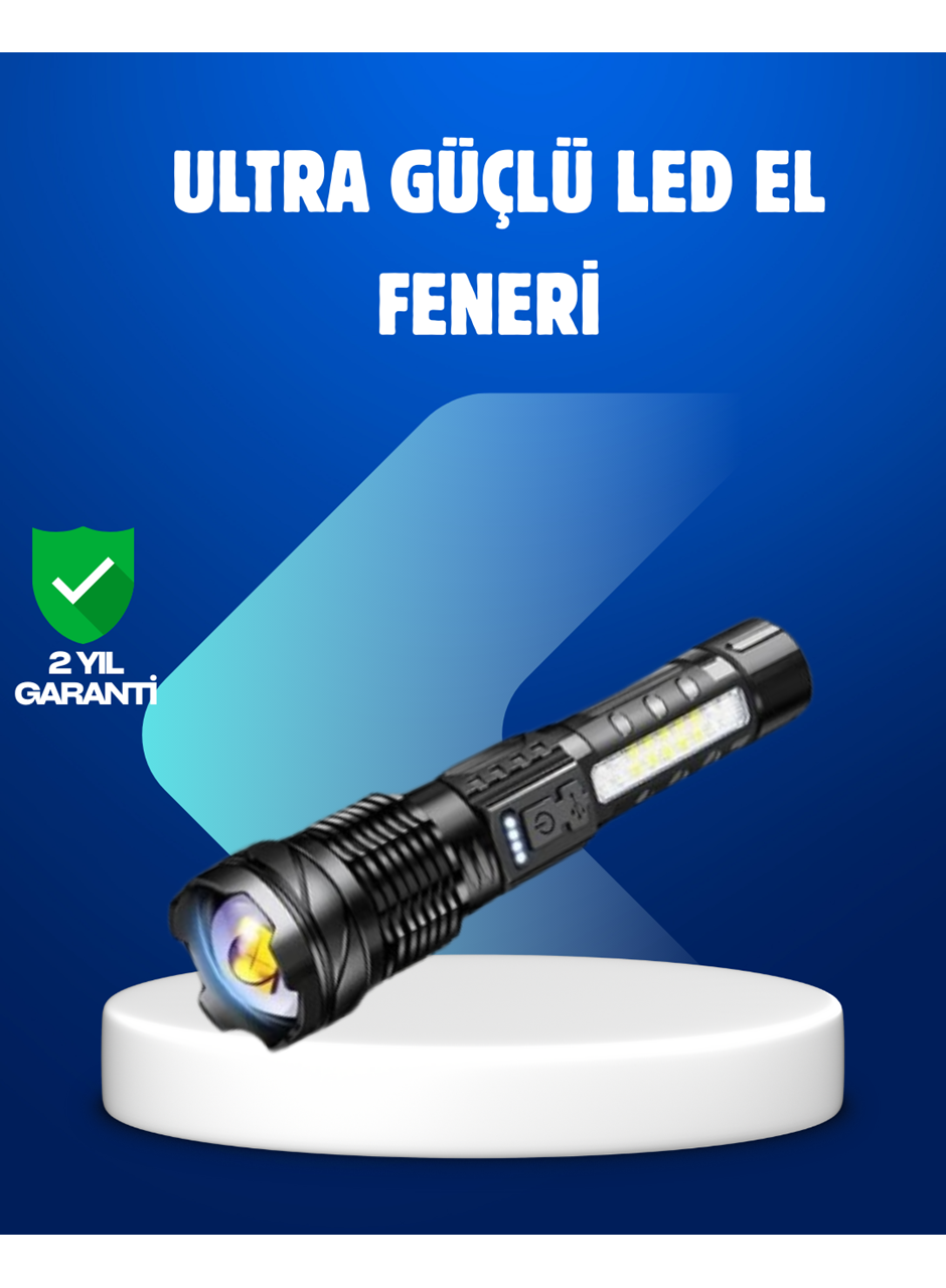 Güçlü LED El Feneri Şarj Edilebilir Çok Modlu