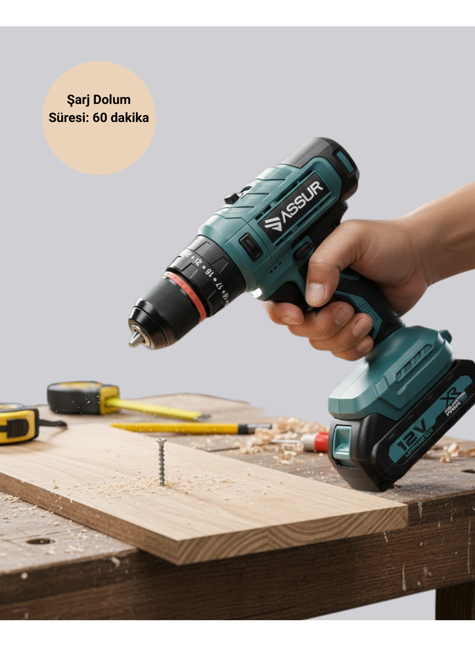 18 Parça Dijital Matkap Seti Çift Bataryalı