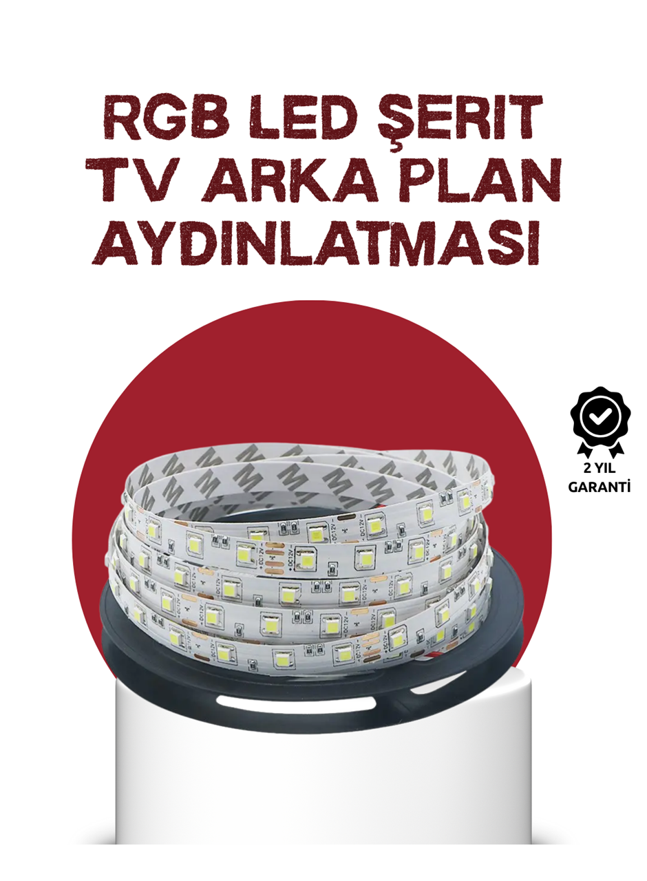 Kendinden Yapışkanlı LED Şerit Televizyon Aydınlatması 2mt