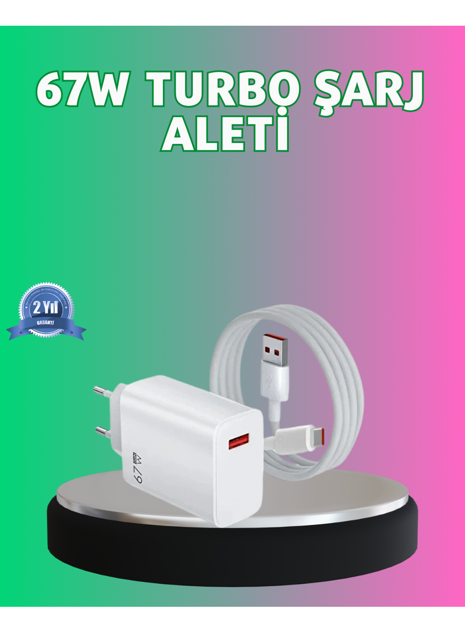 67 Watt Güçlü Turbo Şarj Aleti Samsung Note 10 Note 20 Uyumlu