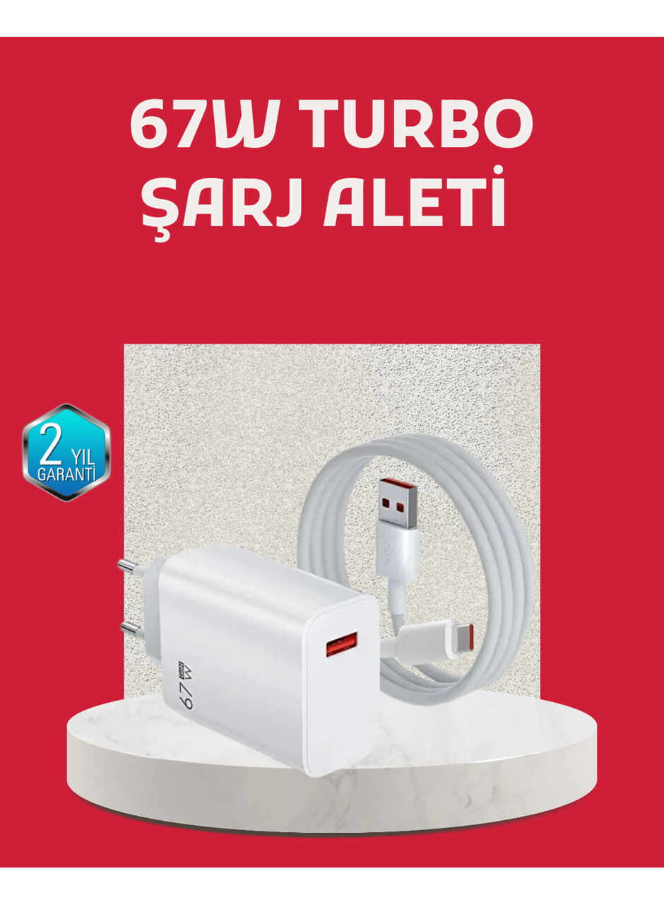 67 Watt Turbo Şarj Cihazı Motorola G30 G50 G60 G82 Uyumlu