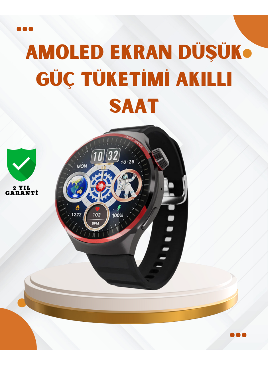 AMOLED Ekranlı Akıllı Saat Bluetooth Arama ve NFC Destekli