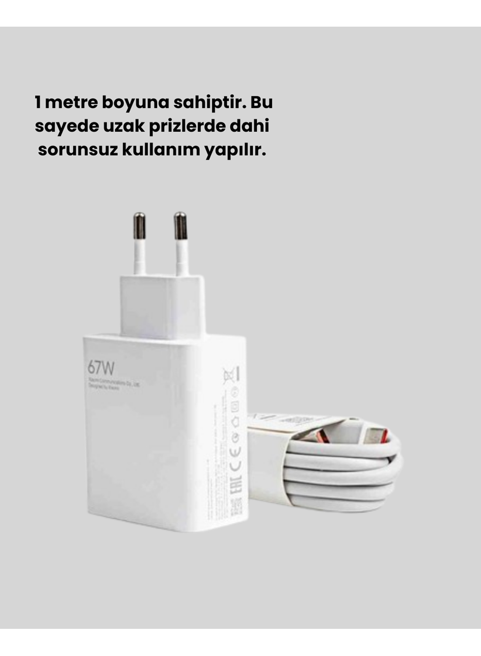 67 Watt Güçlü Şarj Aleti Samsung S23 Ultra S24 Uyumlu