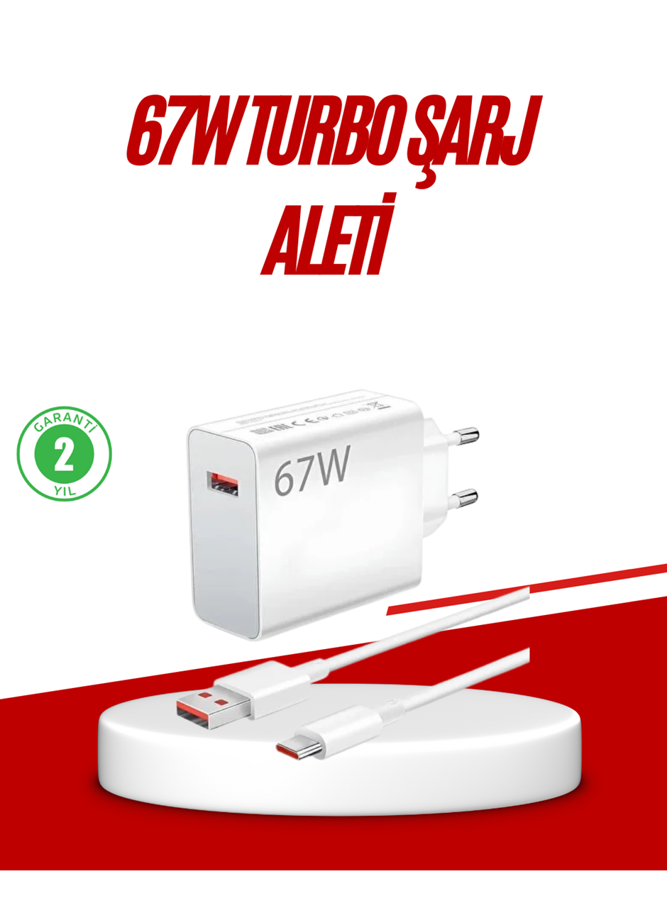 67 Watt Type C Hızlı Şarj Cihazı Huawei P30 P40 Mate 20 Pro Uyumlu