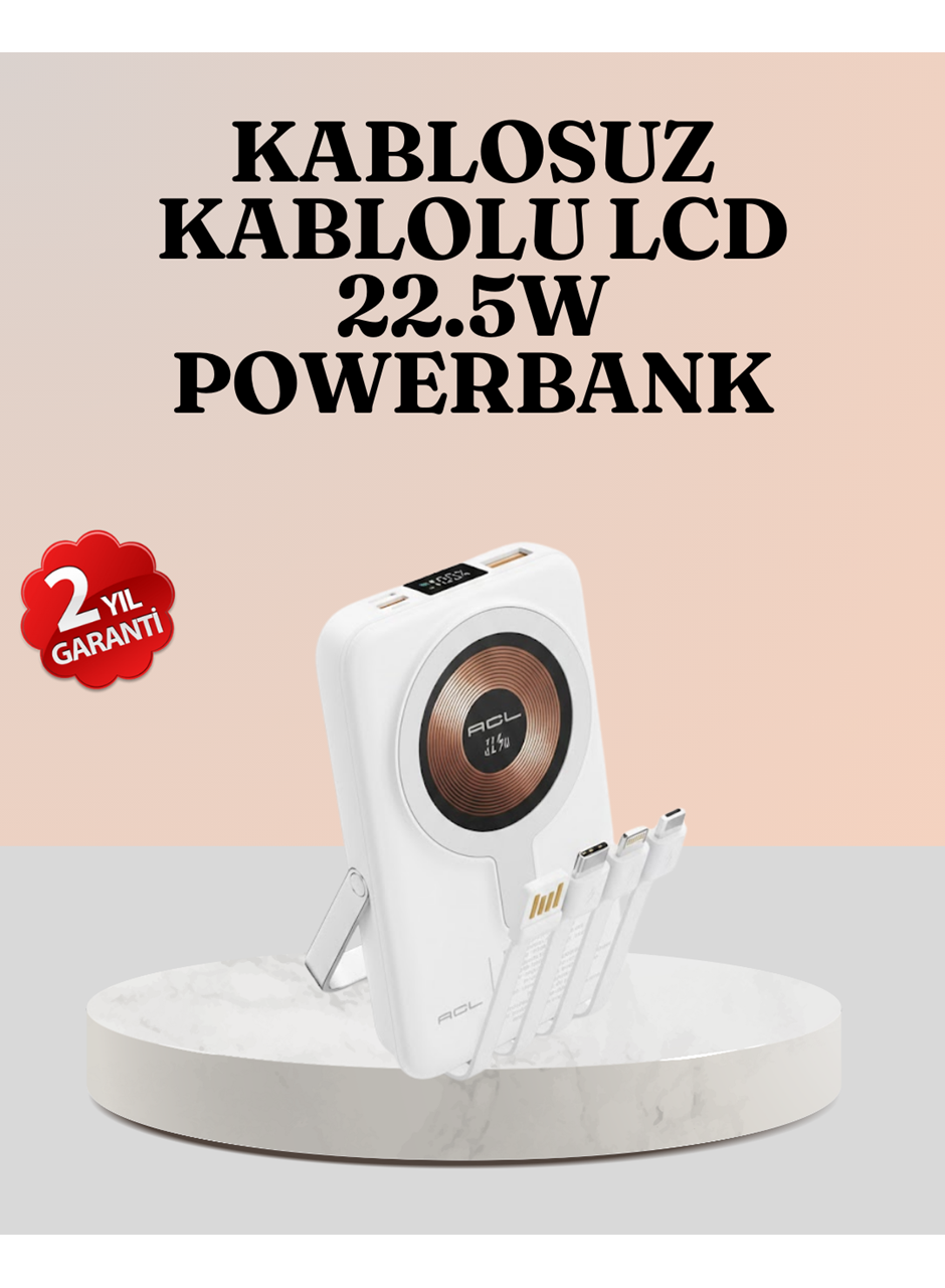 Kablosuz ve Kablolu Şarj Destekli Taşınabilir Powerbank