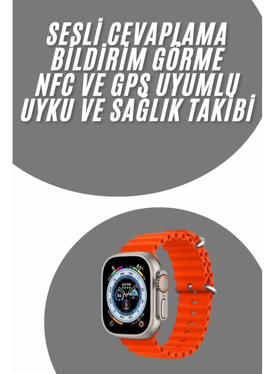 Akıllı Saat Android ve İOS Uyumlu 49 MM NFC Özelliği GPS Takibi