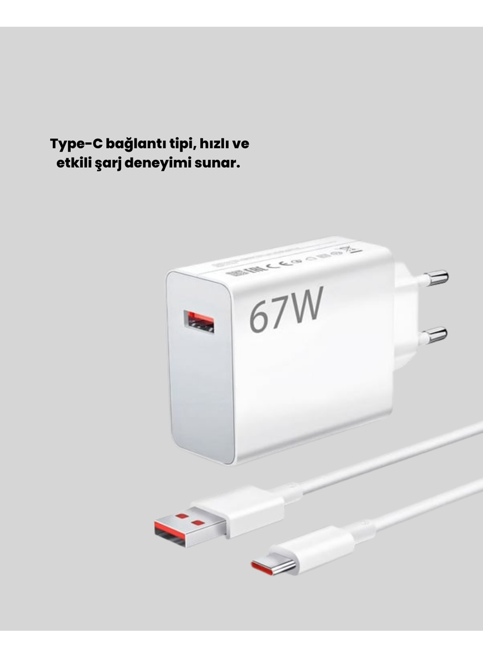 67 Watt Type C Hızlı Şarj Başlık Xiaomi Black Shark Uyumlu