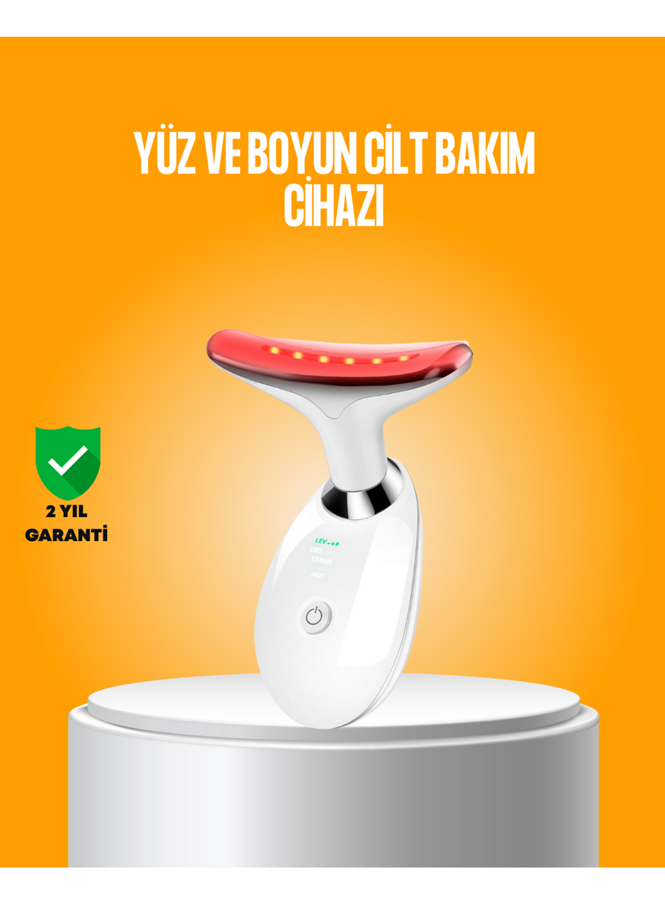 3 Modlu Boyun ve Yüz Bakım Cihazı – EMS, Temizleme, Sıcak Masaj ve Renkli Işık Terapi Özellikli