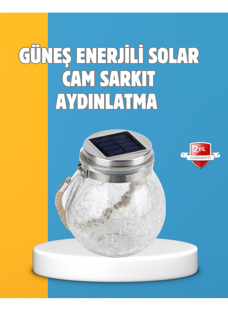 Suya Dayanıklı Güneş Enerjili Cam Şişe Sarkıt Lamba