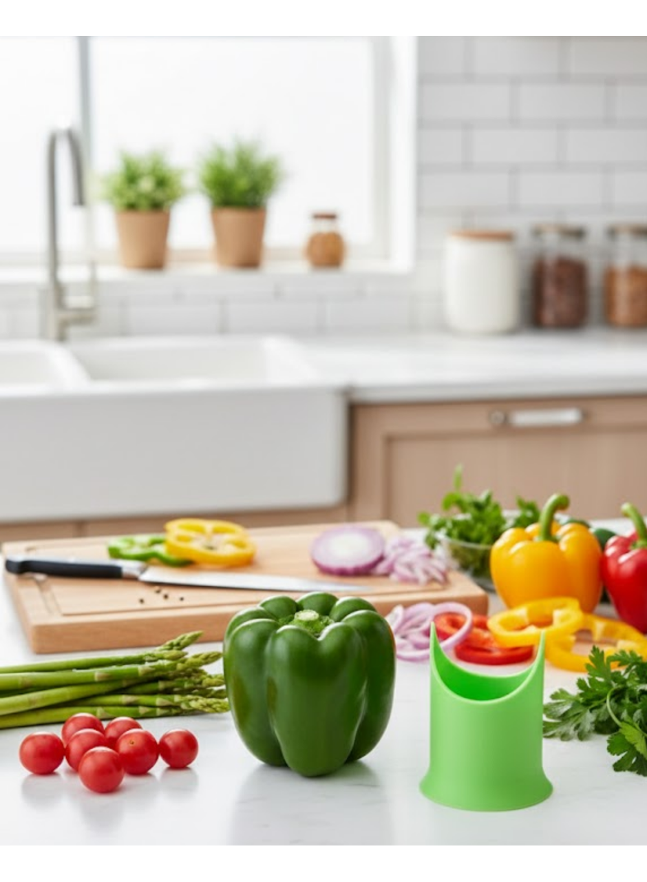 Kabak ve Biber Oymaya Uygun Hijyenik İç Temizleme Aparatı
