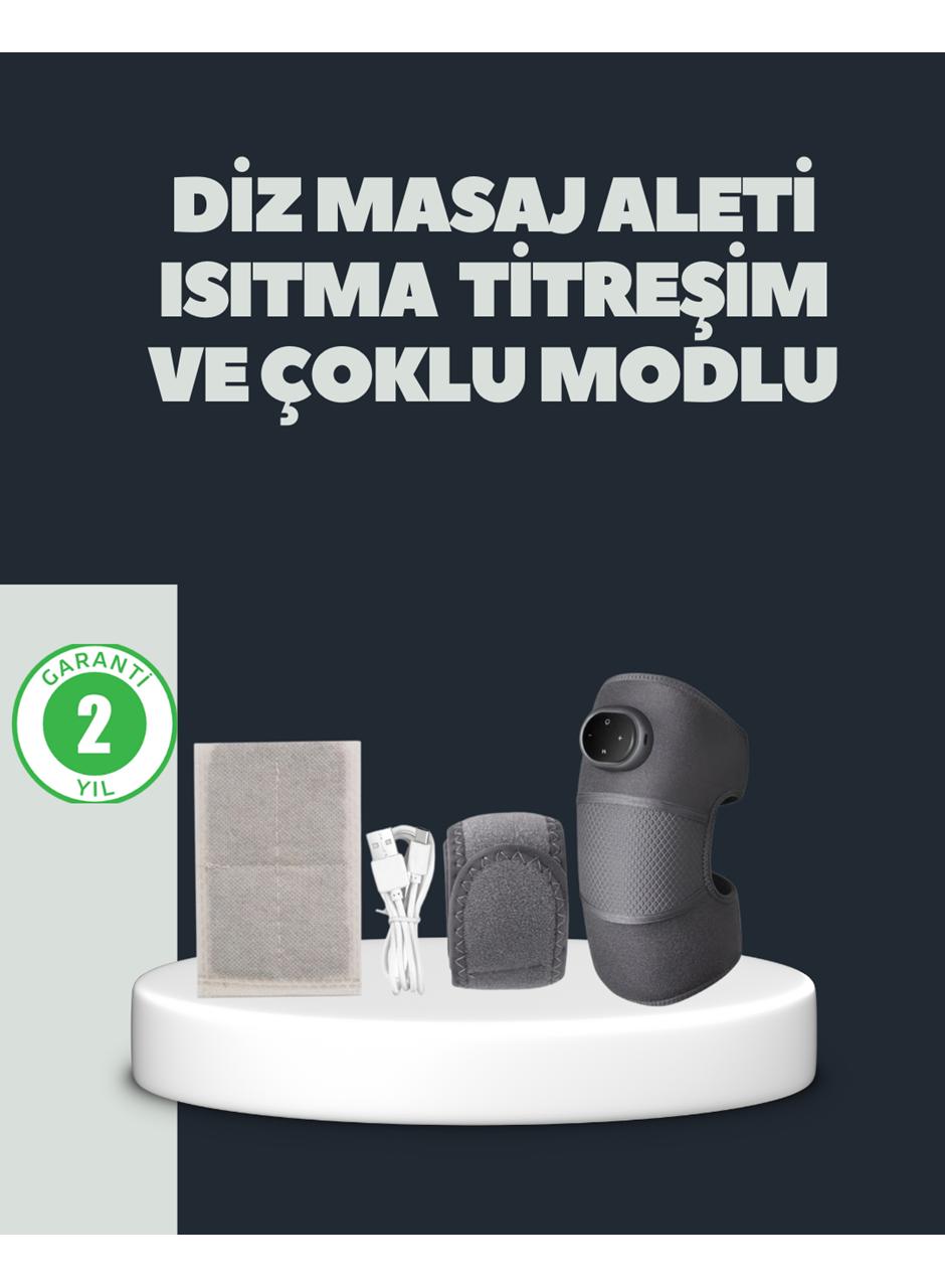 Isıtmalı Titreşimli Diz Masaj Cihazı 3D Rezonans Teknolojili