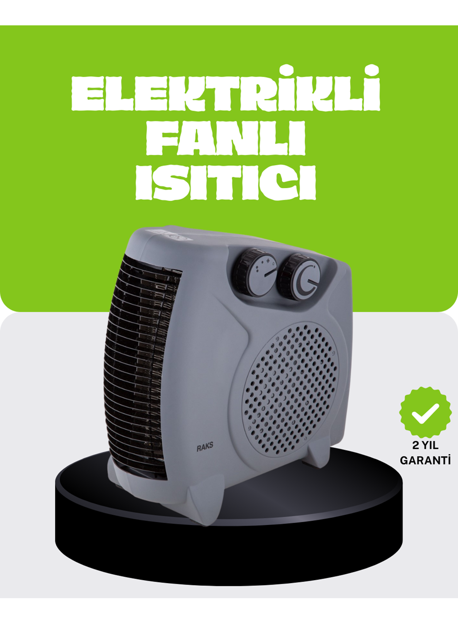 Güvenli Elektrikli Fanlı Isıtıcı Termostatlı Hızlı Isıtma