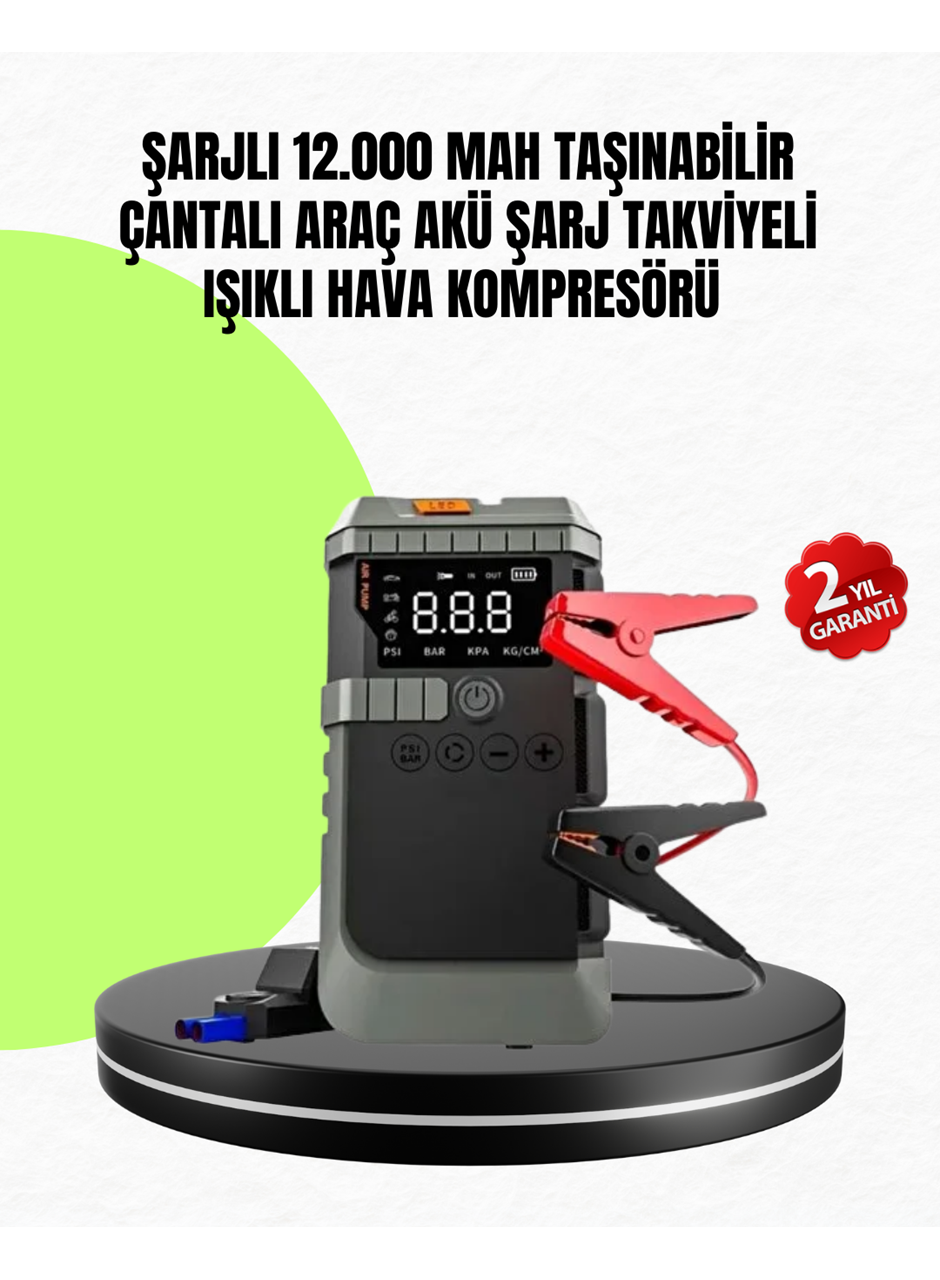 4’ü 1 Arada Powerbank Özellikli Araç Akü Şarj Takviye Cihazı