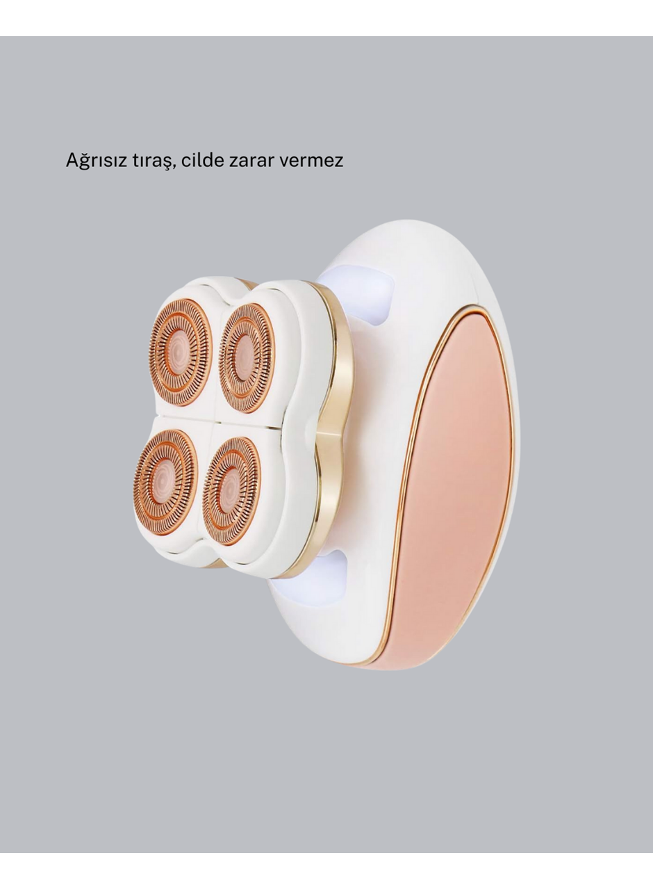 Ağrısız Vücut Tüy Alma Cihazı Dört Başlıklı Pürüzsüz Tıraş