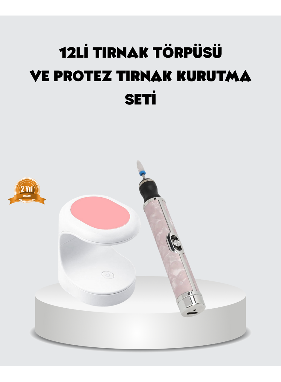 20.000 RPM Tırnak Matkabı + Mini LED Oje Kurutma Cihazı Seti