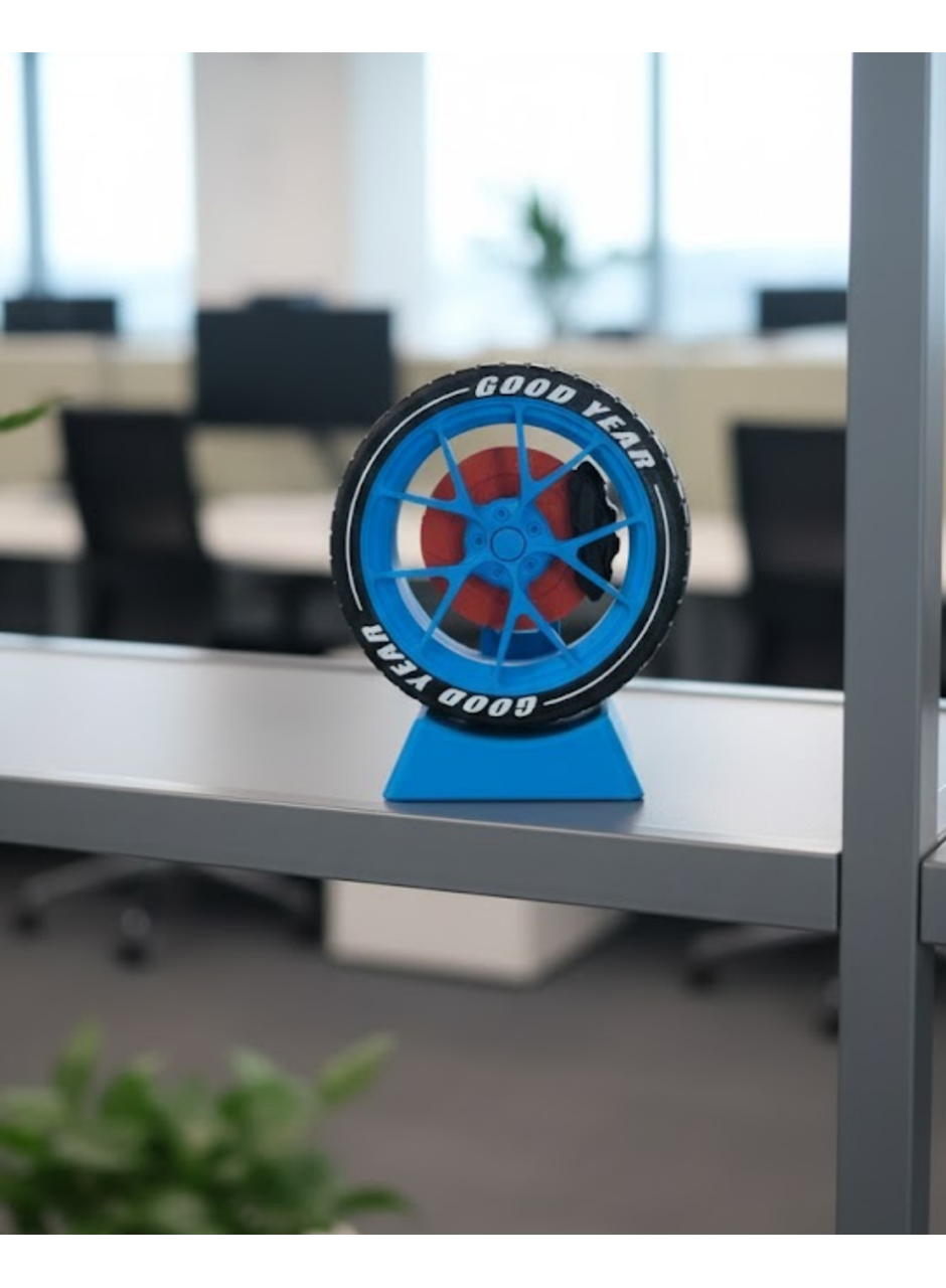 Otomobil Jant Görünümlü Masa Üstü Ofis Süsü