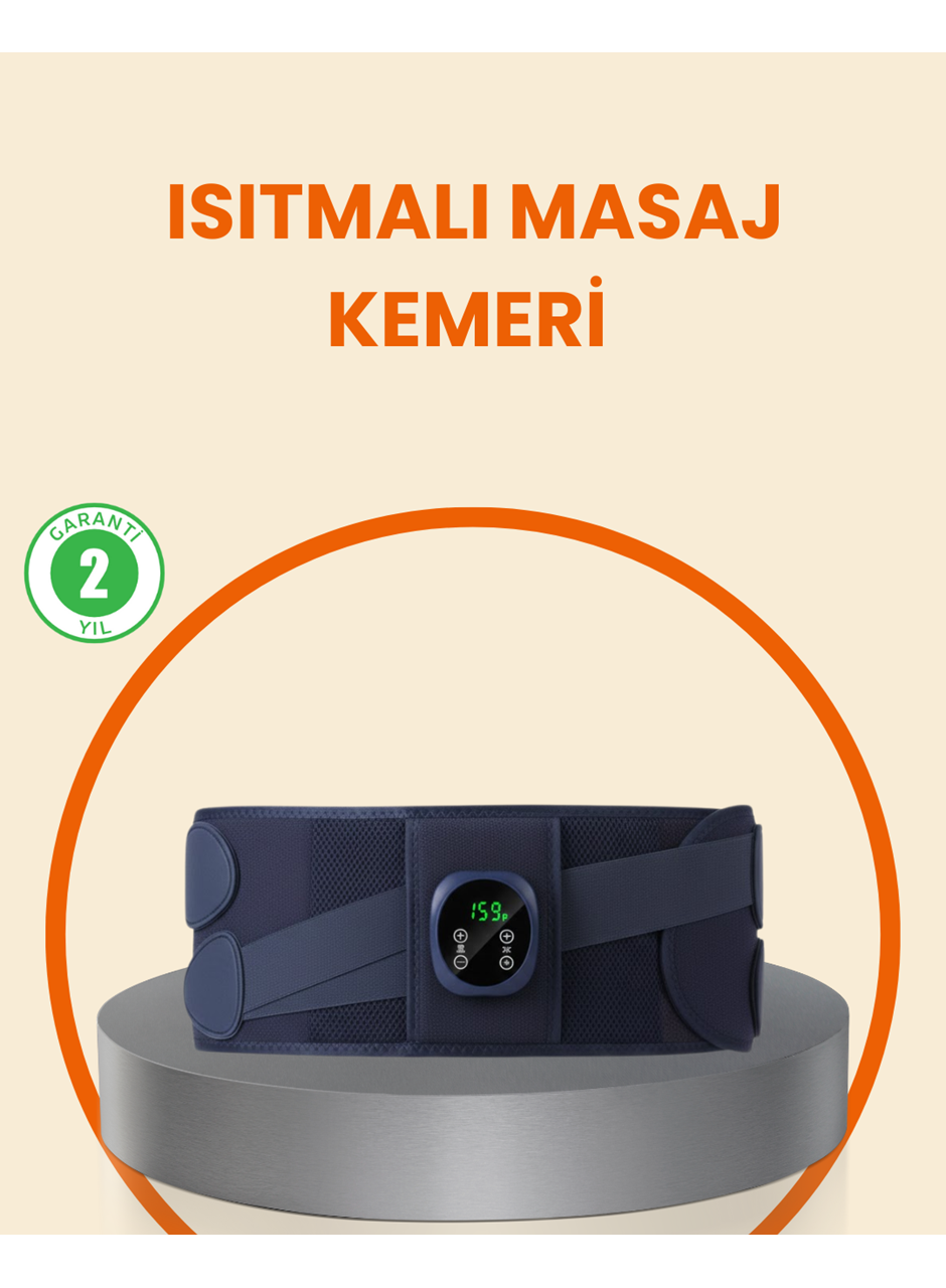 Isıtmalı Masaj Kemeri Dijital Ekranlı Bel Çevresi 100 cm Altı Uyumlu