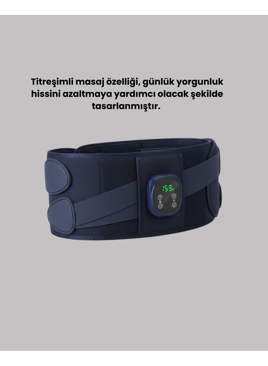 Titreşimli Masajlı Bel Kemeri Sessiz Çalışma 100 cm Bel Uyumlu