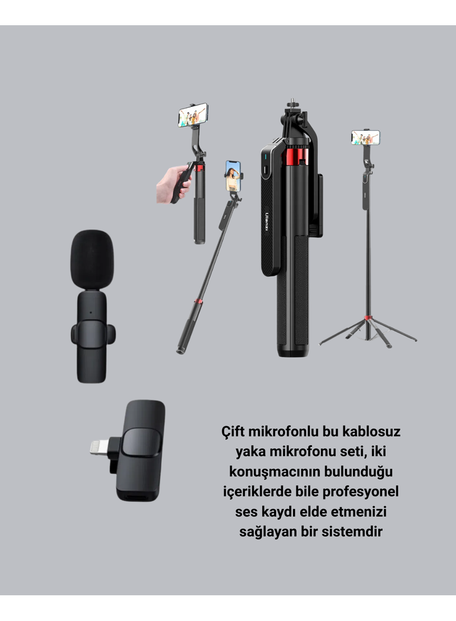 NPL2S TRİPOT +K11 YAKA MİKROFONU SET