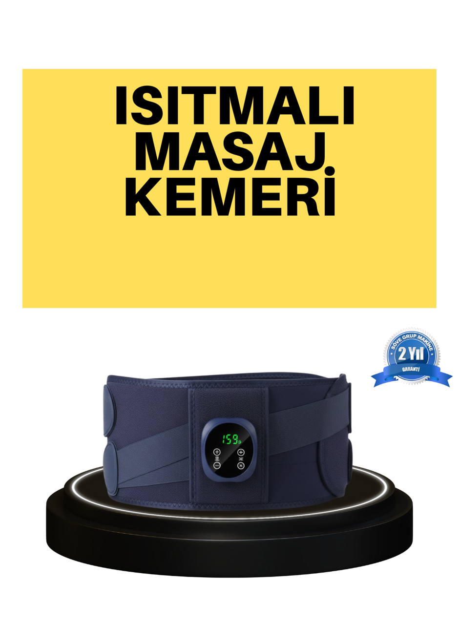 Dijital Ekranlı Isıtmalı Masaj Kemeri Bel Çevresi 100 cm Altı İçin Uygun