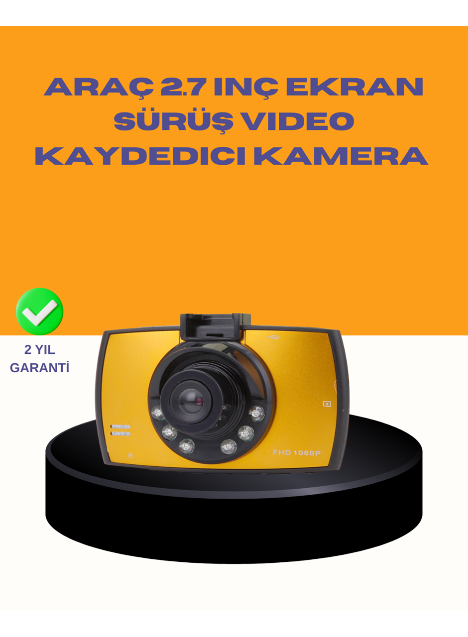 Araç Ön Kamera Full HD Kayıt ve G Sensor Özellikli
