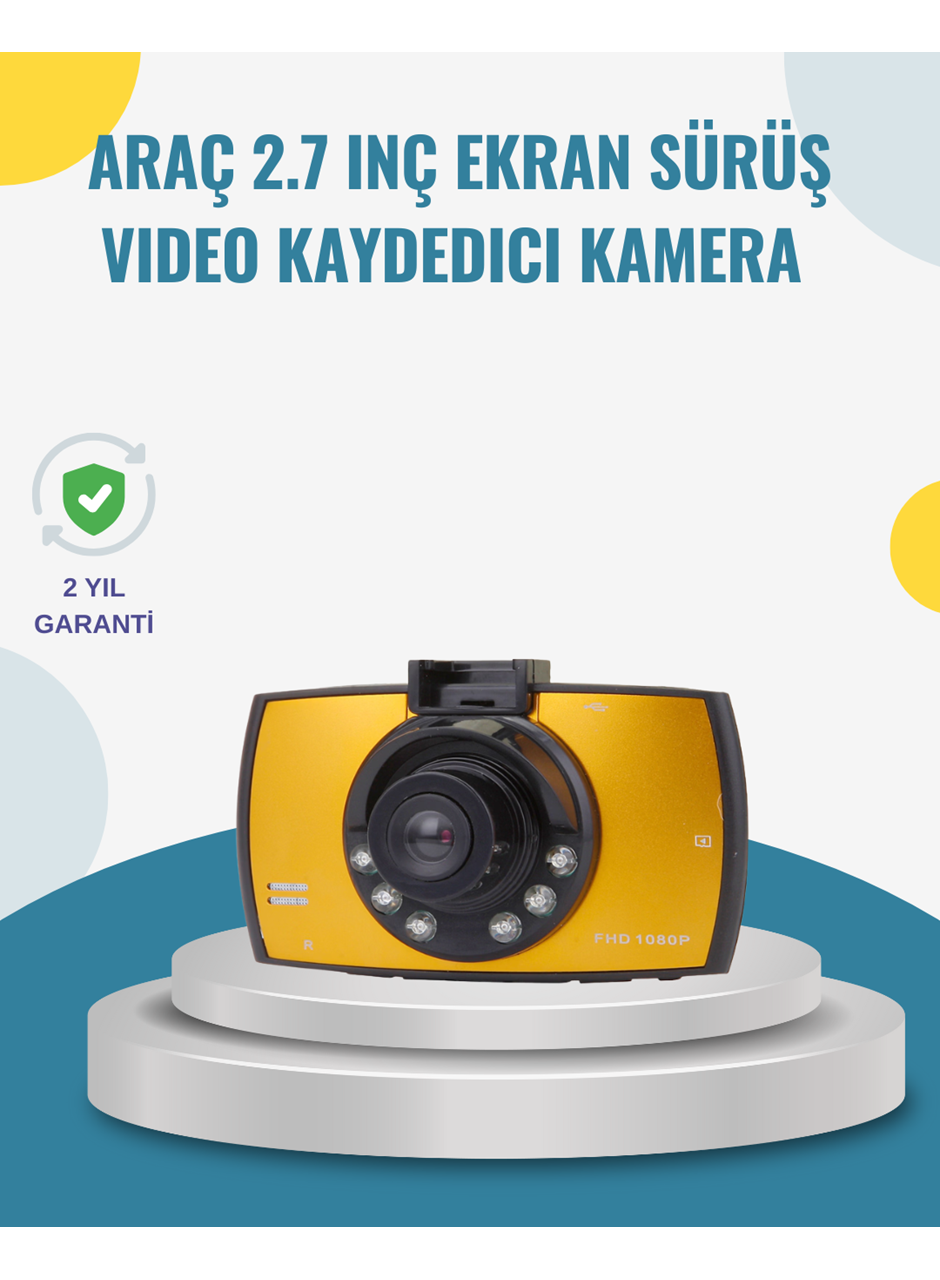 Araç İçi HD DVR Kamera G Sensor ve Hareket Algılama Özellikli