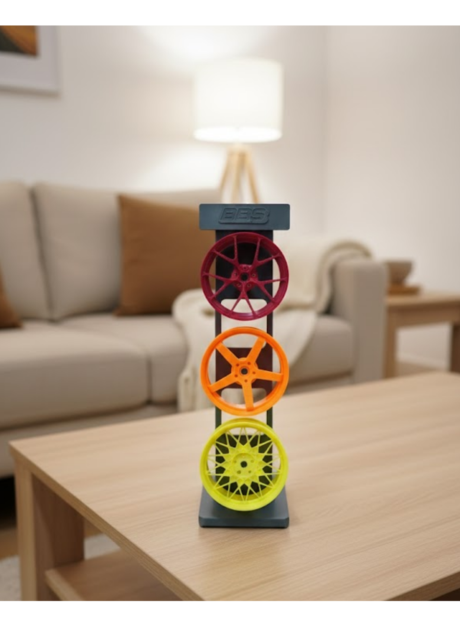 3’lü Jant Dekor Seti Masa Üstü ve Salon İçin Modern Spor Tasarım