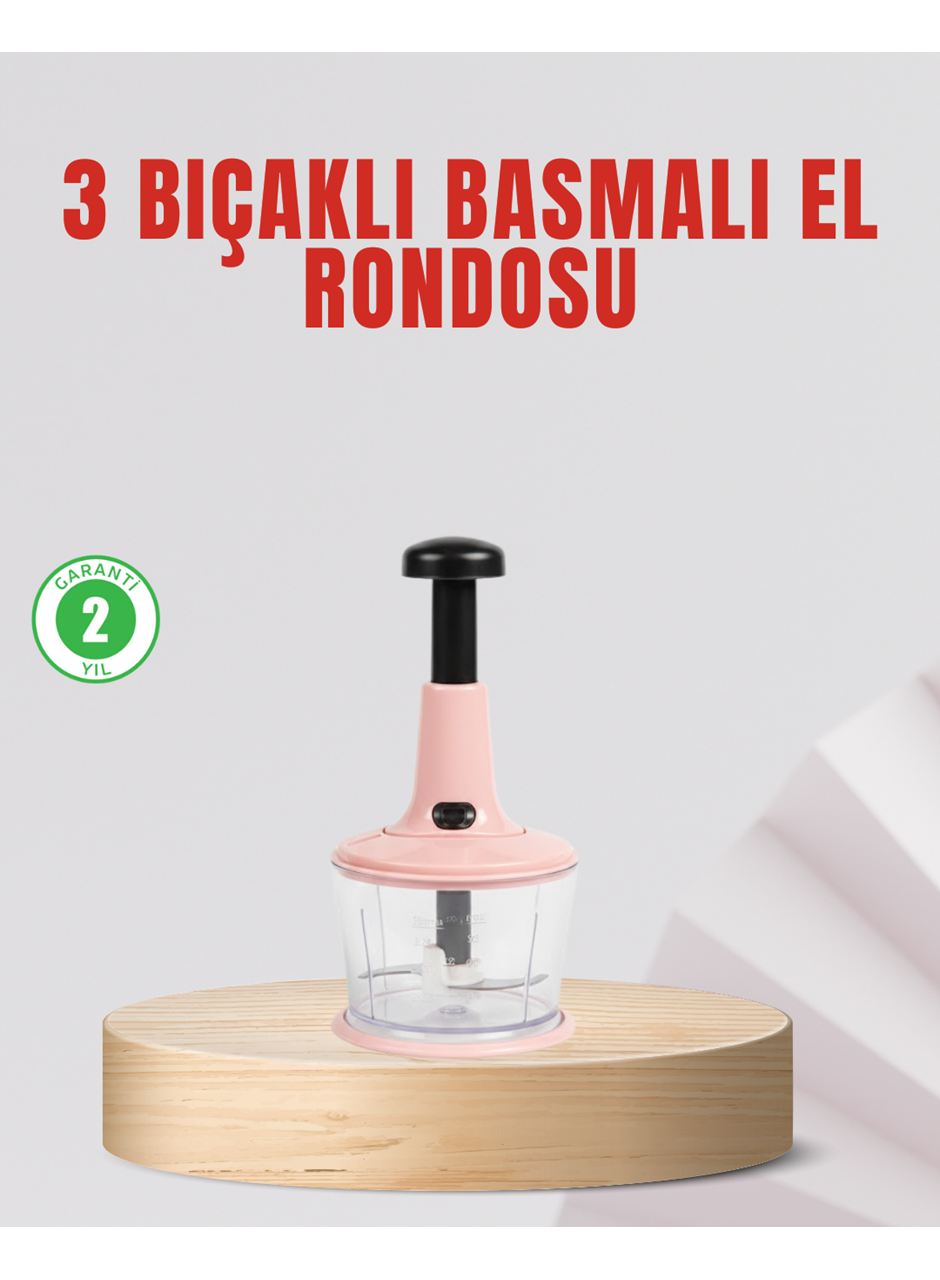 Manuel Mutfak Rondosu Keskin Bıçaklı Geniş Hazneli