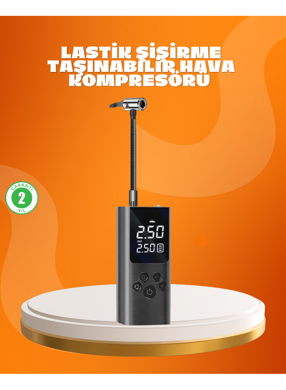 Çoklu Valf Adaptörlü Dijital Hava Pompası